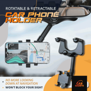 360 Degree Rotatable Rearview Mirror Phone Mount